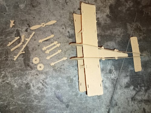 Jouet ancien avion biplan - avion,