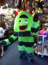Green gaba monster mascot.