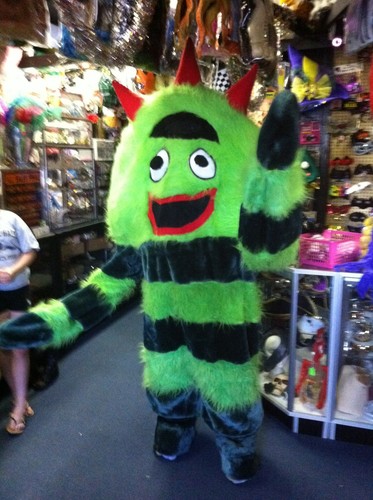 Green gaba monster - , mascot.