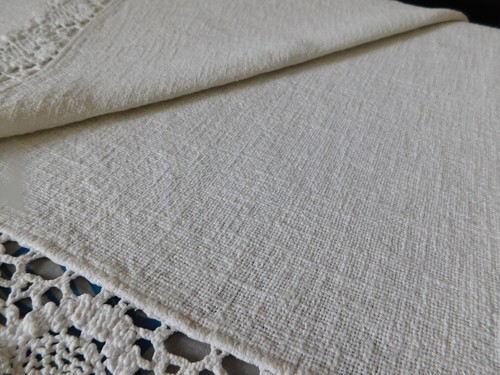 Nappe ancienne chanvre 110 - nappe,