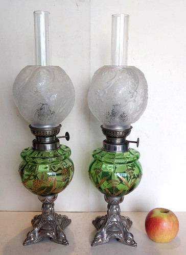 Rare paire lampe à - lampe,