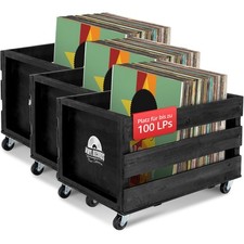 3x Rangement Vinyles Caisse