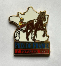 08 -  Pin's PRIX DE FRANCE 7 FEVRIER 1993 TROT CHEVAL SULKY TROTTEUR