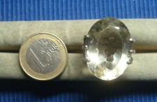 B28 Exceptionnelle Bague Argent Massif GROSSE Citrine taillé Lot Bijou Créateur