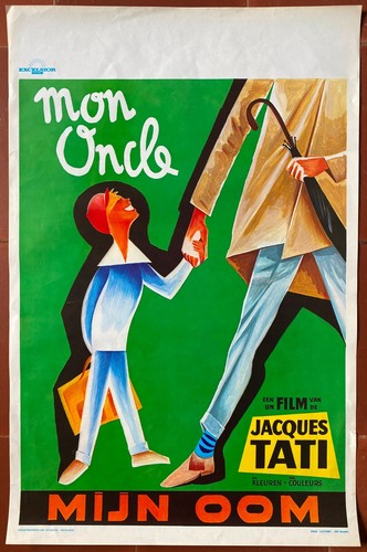 Affiche belge mon oncle pierre - affiche,
