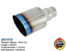 Titane embout d'échappement 101mm pour Golf R32 R20 Impreza MR2 Seat Ibiza