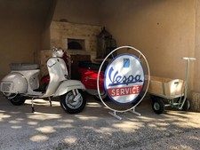 Enseigne avec support - Vespa Acma Service - Recto Verso - 80 cm