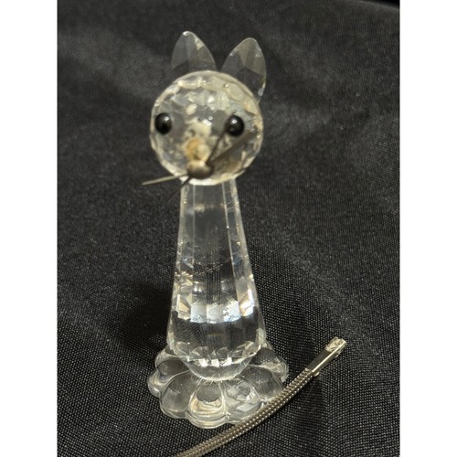 Retired swarovski crystal cat - retired,