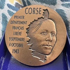 Médaille Corse En Bronze / Anniversaire 1943-1993 Libération