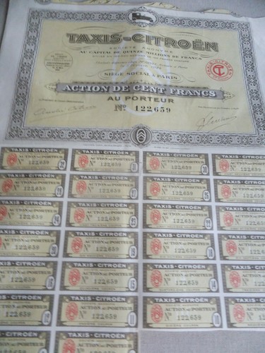 Action titre ancien taxis - ,