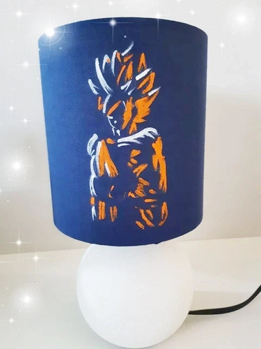 Lampe chevet peint main - lampe,
