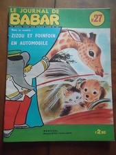 * LE JOURNAL DE BABAR N° 27 * 1971 Laurent de Brunhoff automobile girafe auto