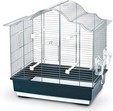 Cage oiseaux bleue perchoir - a,
