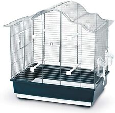 Cage A Oiseaux Bleue Perchoir Mangeoire Perroquet Canari Perruche Calopsitte