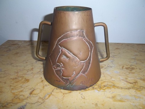 Vase ancien cuivre basque - vase,