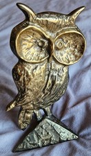 Chouette ou Hibou - Sculpture en bronze signée de Yves LOHE  H = 18,9 cm