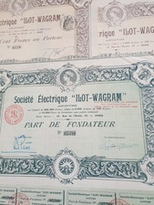 Action de bon porteur Société Electrique Ilot-Wagram