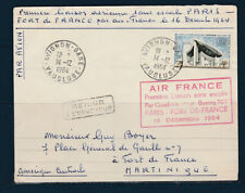 ( vol enveloppe Air France Boeing 707 1ere liaison Paris Fort de France  1964