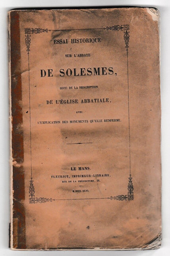 Solesmes essai historique - -,