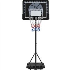Panier de Basket Ext��rieur Portable R��glable Panier de Basket sur Pied Noir