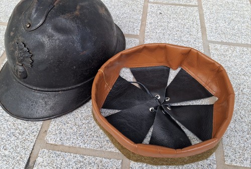 Ww1 coiffe intérieure cuirs - ww1,