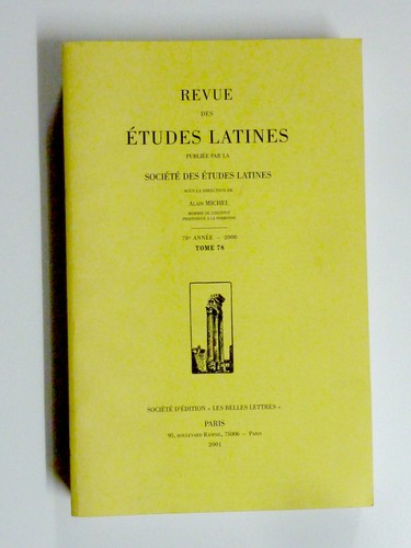 Revue des études latines les - revue,