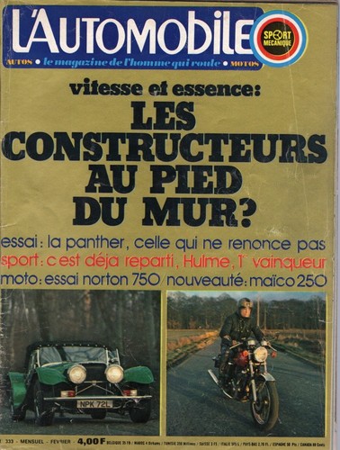 Automobile 333 1974 panther - 1974,