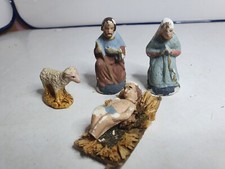 SANTONS ANCIENS EN PLÂTRE & RESINE DEVINEAU EN L'ETAT CRÉCHE NOEL  OU AUTRE?? gu