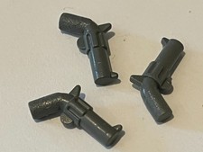 3 x Revolver LEGO Minifig Dark Bluish Gray Gun Revolver 30132 Set 8129 7261 7753