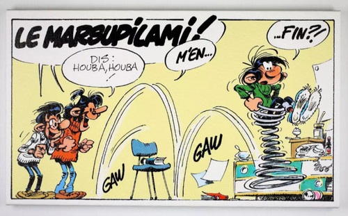 Gaston lagaffe toile - -,