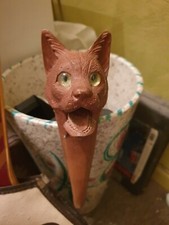 ANCIEN CASSE NOIX EN BOIS SCULPTE ART POPULAIRE DE LA FORET NOIRE TETE DE CHAT