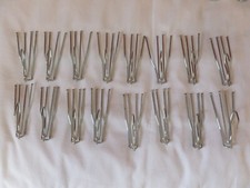  16 CROCHETS RIDEAU TETE FLAMANDE A 4 BRANCHES AGRAFE POUR RUFLETTE LARGE