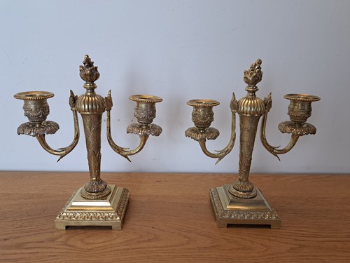 Paire candélabres bronze - paire,