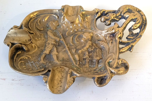 Ancien cendrier vide - ancien, art