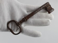 Ancienne Clé Squelette En Fer Forgé Creux Du XIXe Siècle Espagne Portail