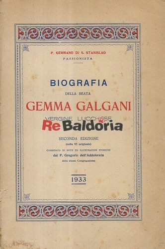 Biografia della beata gemma - della,