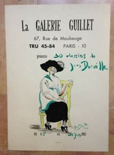 JEAN DORVILLE 1961 AFFICHE ORIGINALE REHAUSSEE A LA GOUACHE 