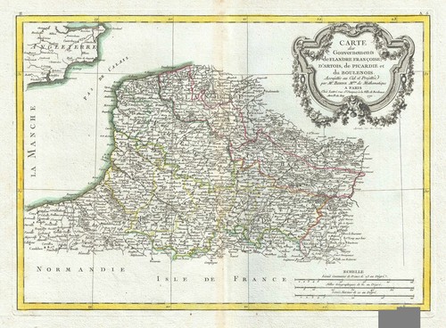 1771 bonne map picardy - 1771,