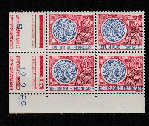 Timbre france bloc coin - france, 4