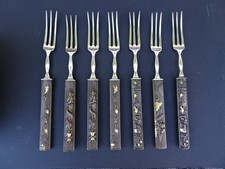 Superbes fourchettes Kozuka en argent. poinçons.