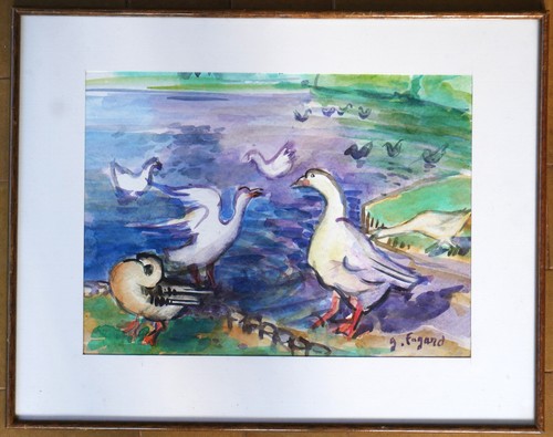 Tableau aquarelle gérard - aquarelle, de