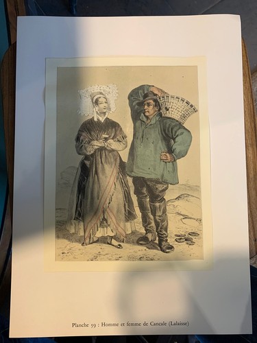 Gravure costume breton - costume, breton.homme
