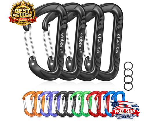 12kn aluminum carabiner - carabiner, 4