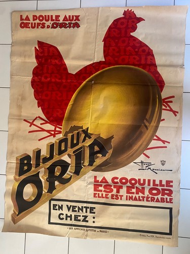 Rare affiche ancienne - ancienne, « 