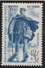 TIMBRE FRANCE 863** Facteur journée du Timbre 1950