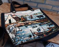 Sac Cabas Canevas Tapisserie La Camargue Vintage