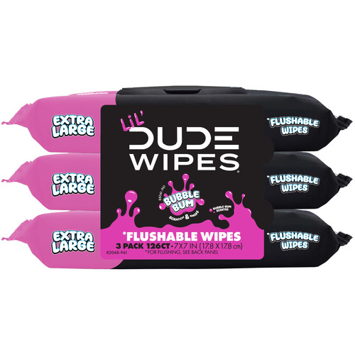Lil dude flushable wipes - lil',