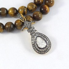 Naturel Pendentif Diamant 925