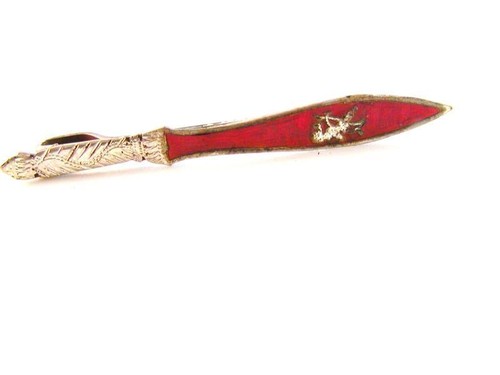 Siam sterling red niello - red,
