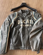 Authentique blouson moto cuir Ducati Meccanica vintage taille 50 Medium /L